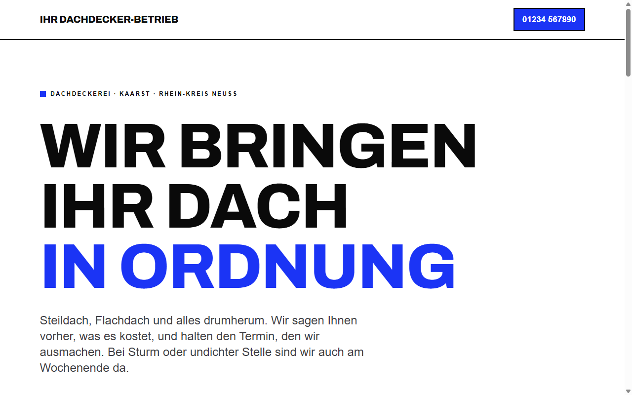 Vorschau der Handwerk-Beispielseite